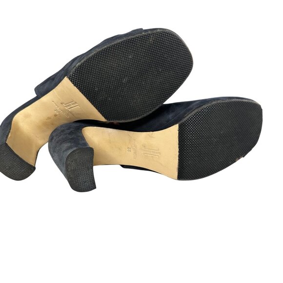 Hobbs London Kali Suede Slingback Heels Size 38 (US 7.5) Navy Blue Dress Shoes - Picture 7 of 10